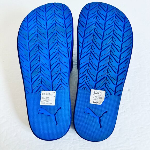 LIKE NEW PUMA X FENTY BY RIHANNA BLUE SLIDES SLIPPERS - Picture 5 of 11